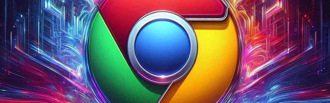 chrome browser logo cyberpunk style AI image