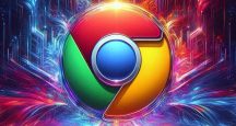 chrome browser logo cyberpunk style AI image