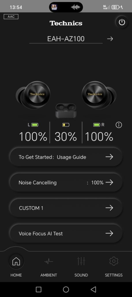 Aplikácia Technics Connect na Androide