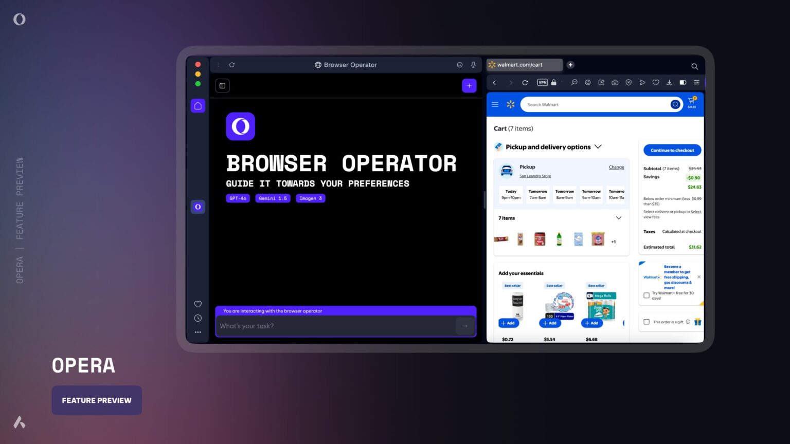 Opera Browser Operator: AI pomôže s nákupom, dovolenkou, ale nebude vás sledovať