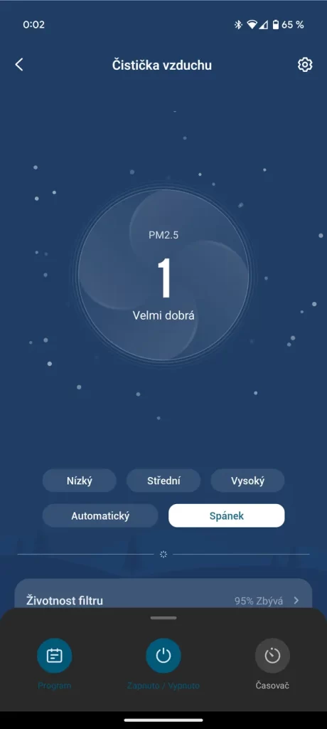 Aplikácia VeSync pre čističku Levoit Core 300S