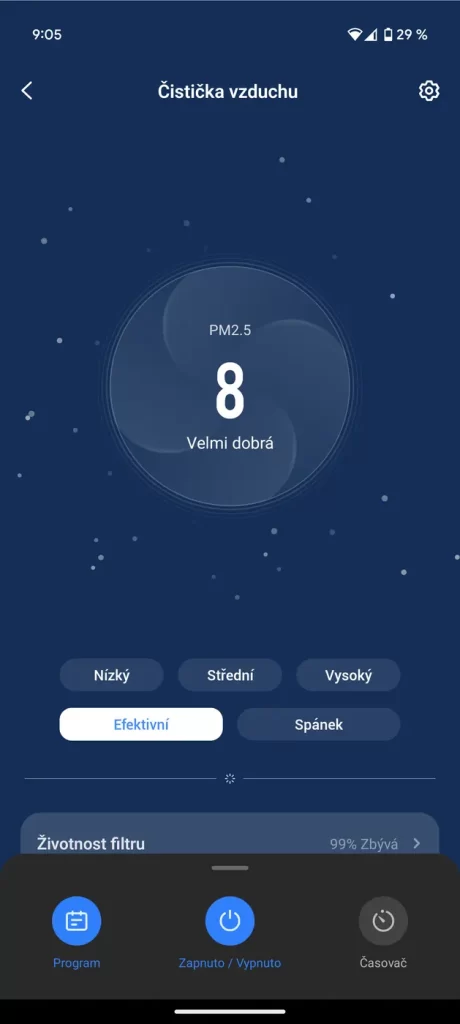 Aplikácia VeSync pre čističku Levoit Core 300S