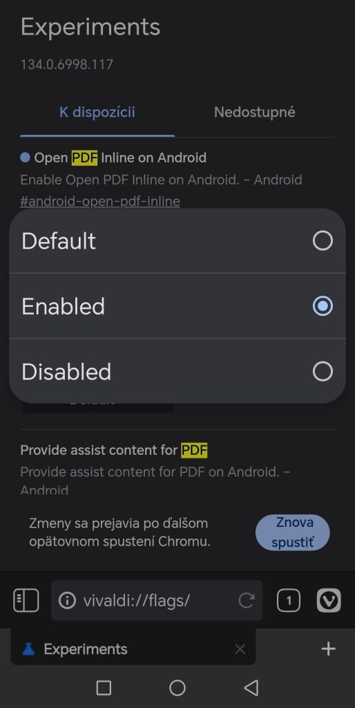 PDF browser enabled android