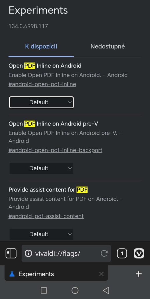 PDF browser enabled android