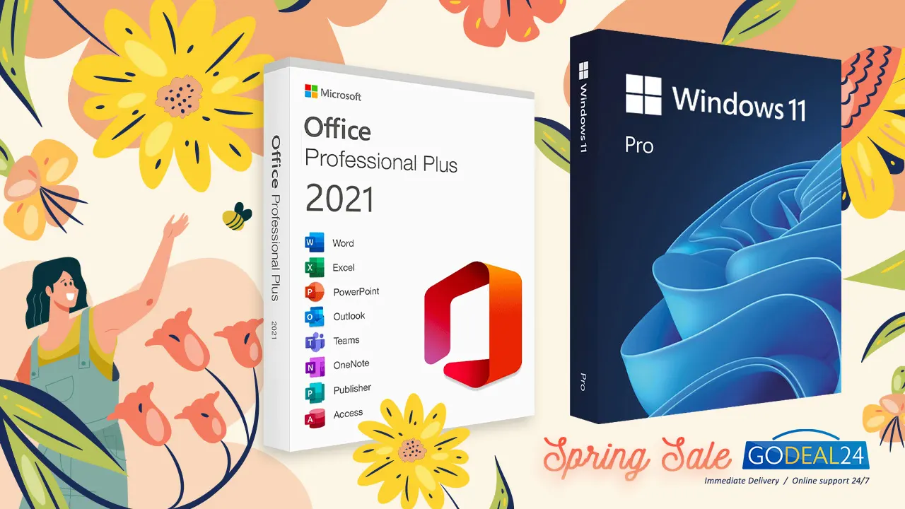 Ušetrite veľké sumy túto jar: Doživotný Microsoft Office od 15 € a Windows 11 od 10 € na Godeal24!