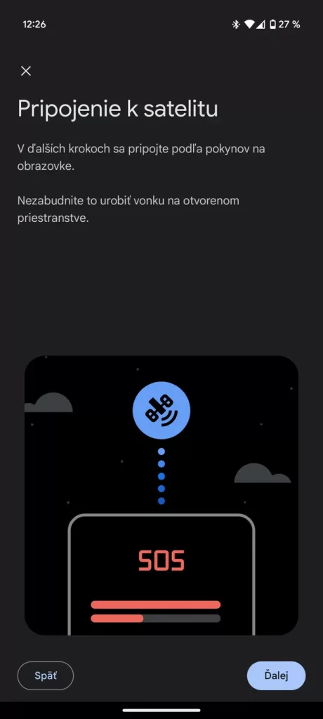 Pomoc cez satelit je dostupná pre vybrané Pixel smartfóny.