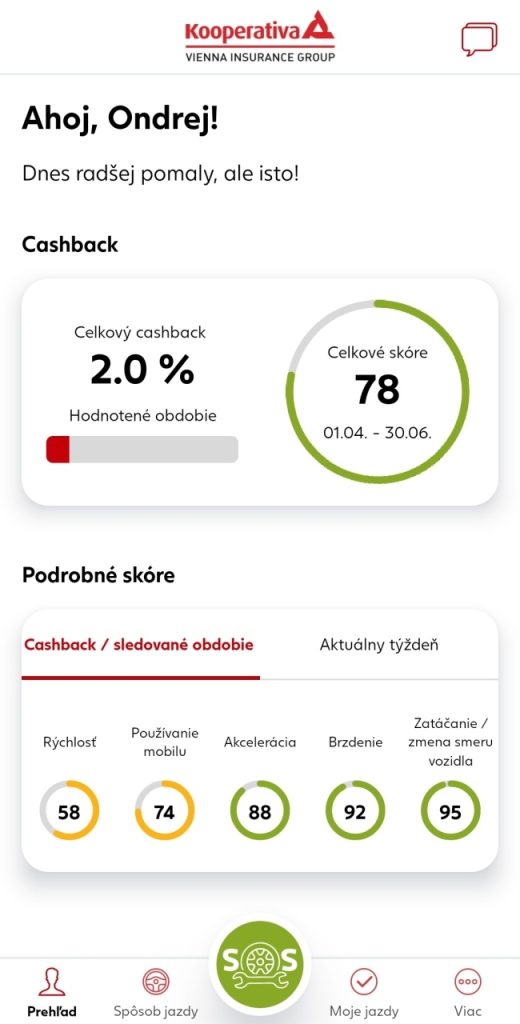Celkové hodnotenie v aplikácii KOOPilot