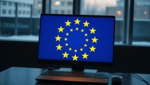 european_union_star_over_the_computer ai image