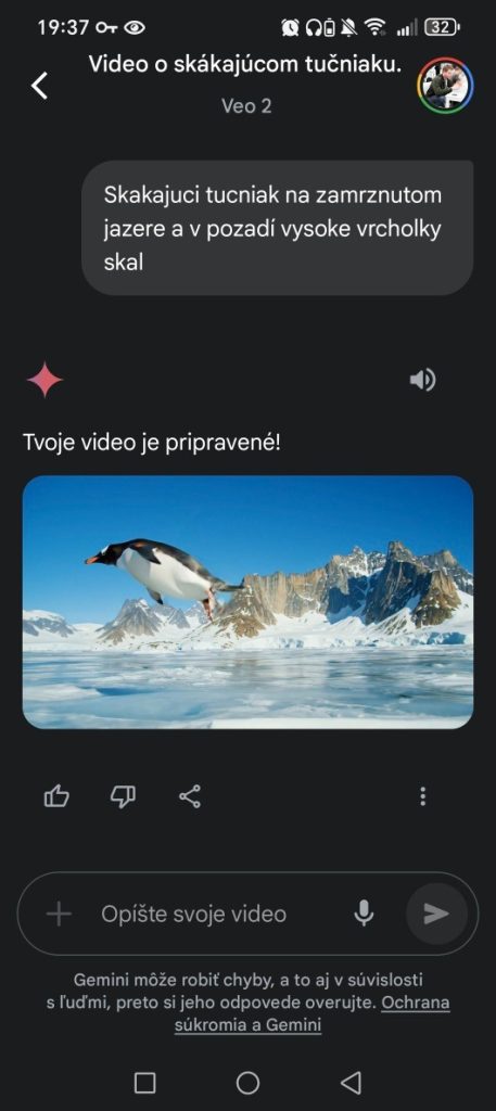 gemini veo 2 a tucniak na zamrznutom jazere