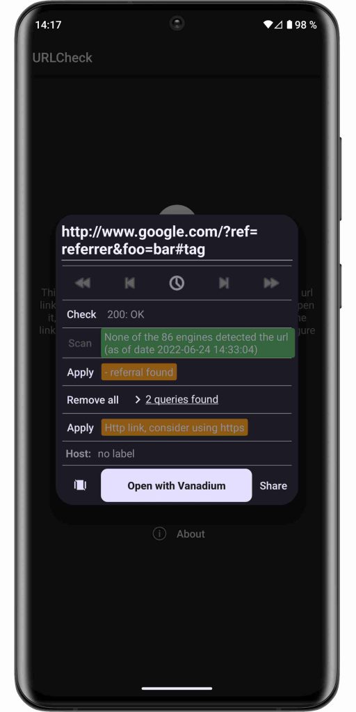 URLCheck app for android