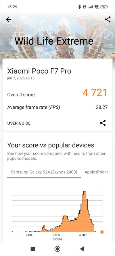 POCO F7 Pro v benchmarku 3DMark