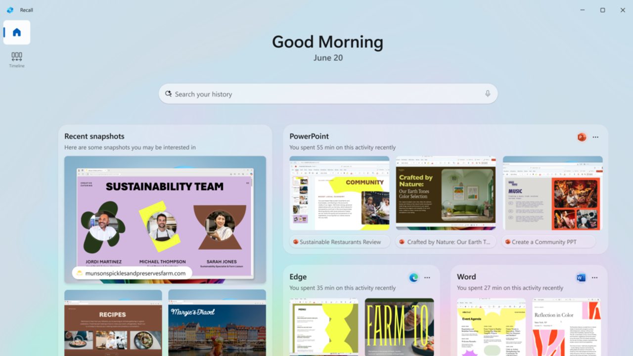Recall vo Windows 11 dostal novú obrazovku. My naň stále čakáme