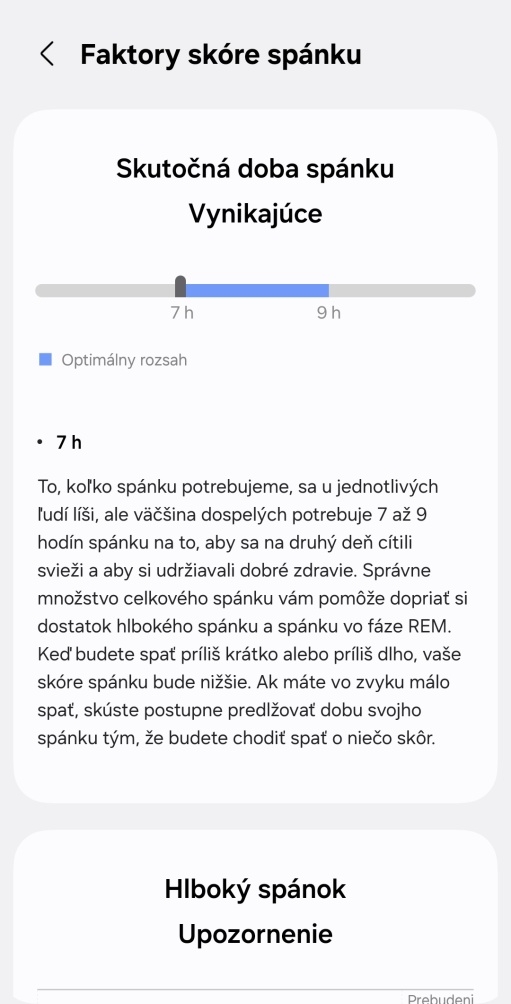 Skutočná doba spánku
