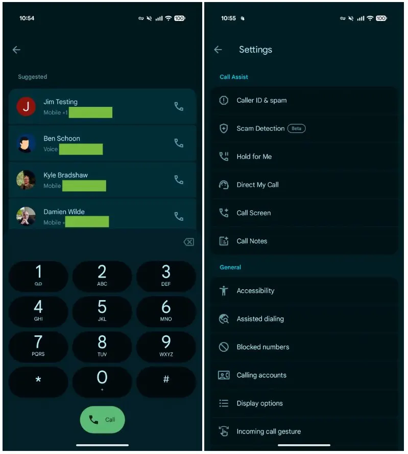 Aplikácia Telefón Google má nový dizajn Material 3 Expressive