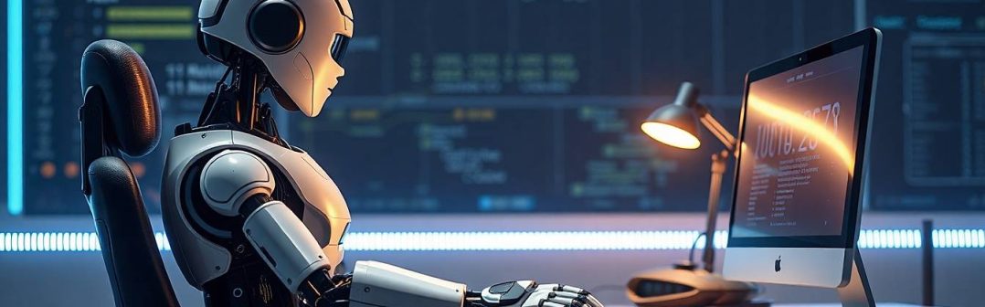 ai robot sitting AI image