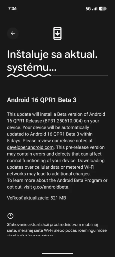 Android 16 QPR1 Beta 3