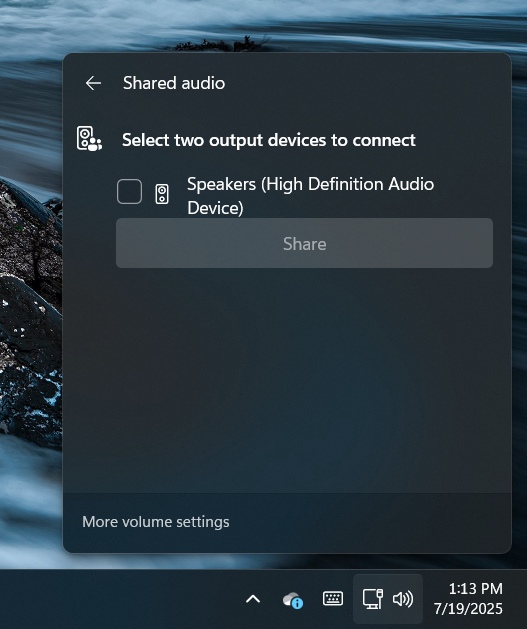 windows 11 shared audio