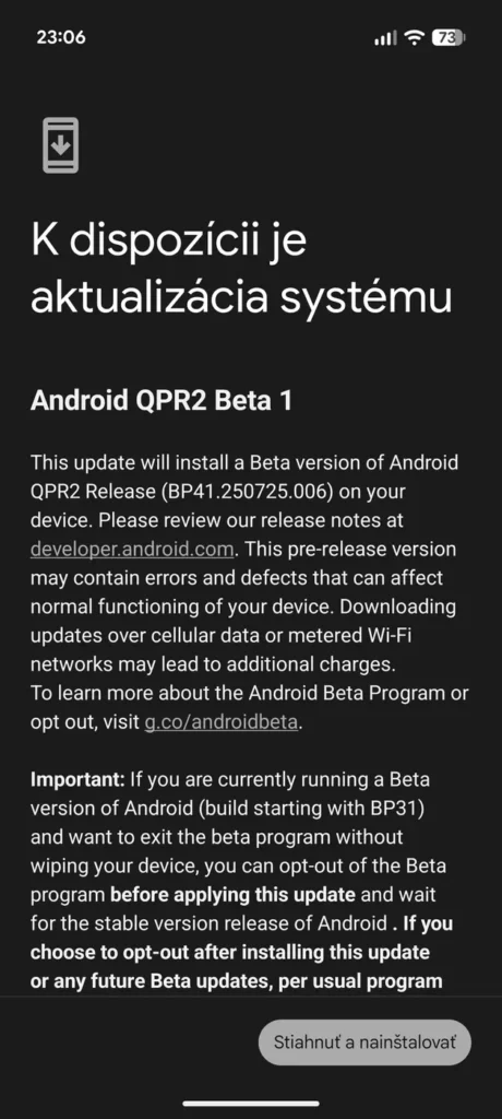 Android 16 QPR2 Beta 1