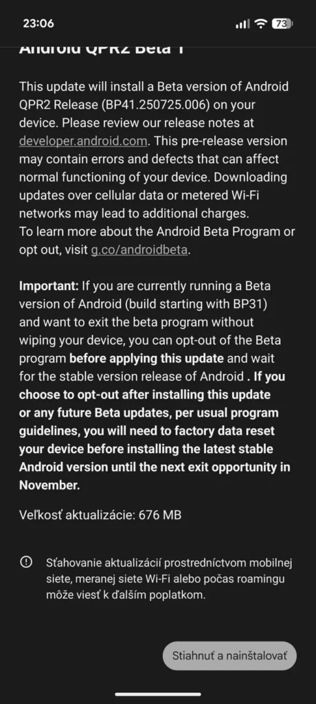 Android 16 QPR2 Beta 1