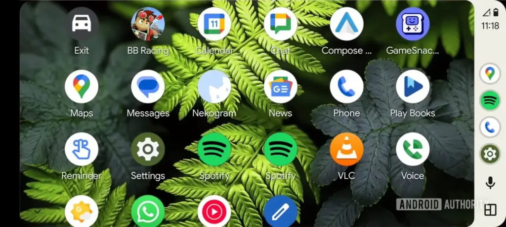 Rozšírený počet stĺpcov v ponuke aplikácii Android Auto