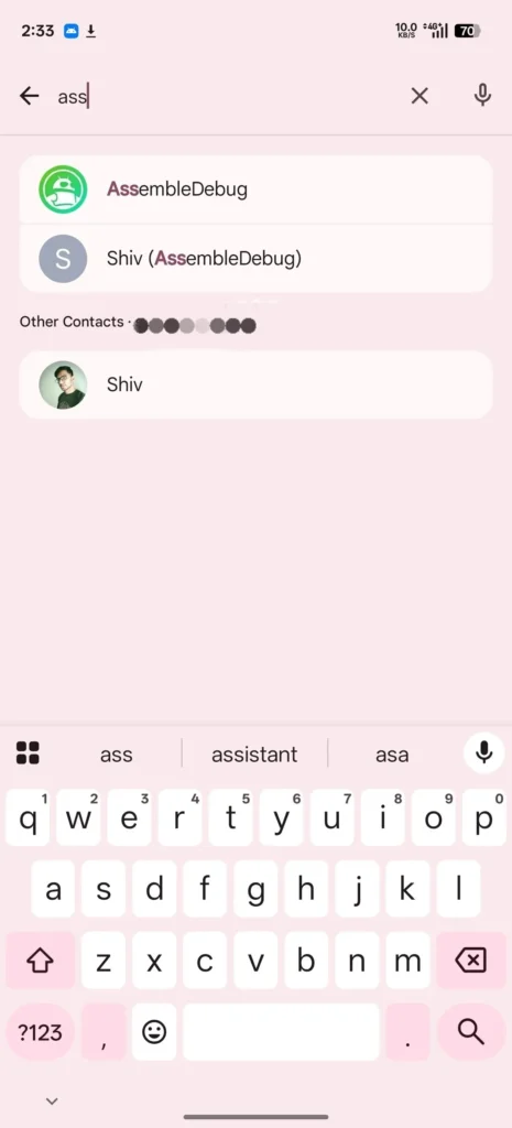 Google Kontakty s dizajnom Material 3 Expressive