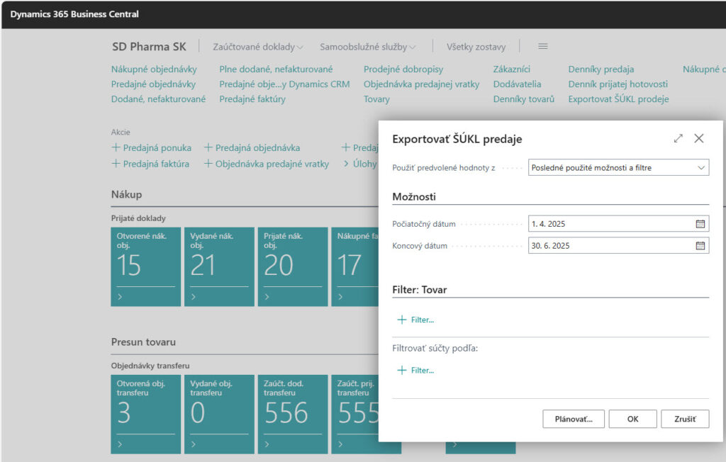 Automatizované výstupy pre ŠÚKL