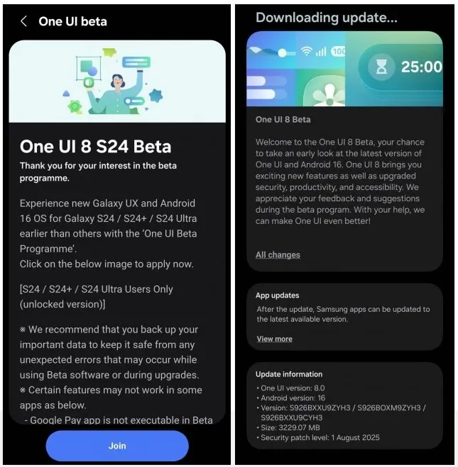 Samsung Galaxy S24, Galaxy Z Fold6 a Z Flip6 dostávajú One UI 8 beta