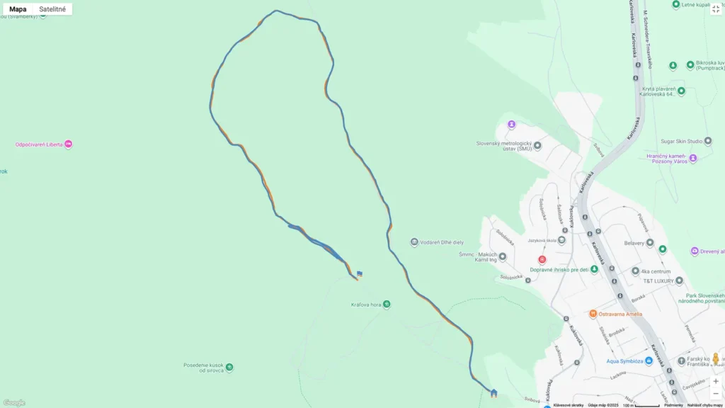 CMF Watch 3 Pro: Presnosť záznamu GPS (modrá farba)