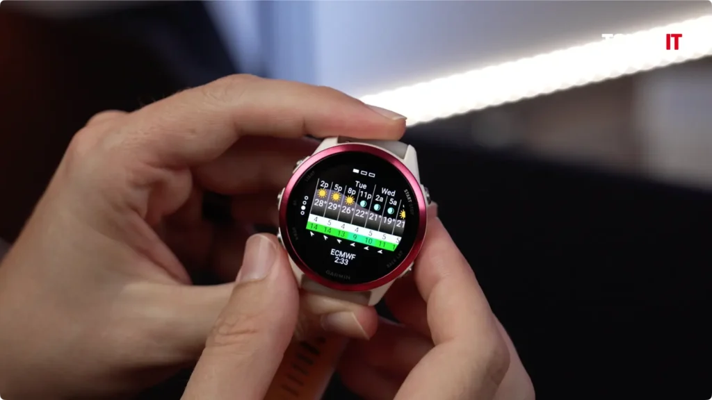 Aplikácia Windy.com pre Garmin hodinky