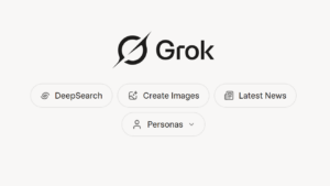 grok logo landing page