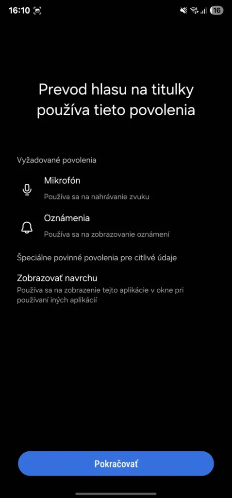 Prevod hlasu na titulky v One UI 8