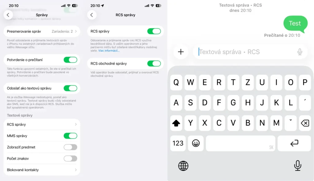 RCS správy cez iPhone fungujú už aj na Slovensku
