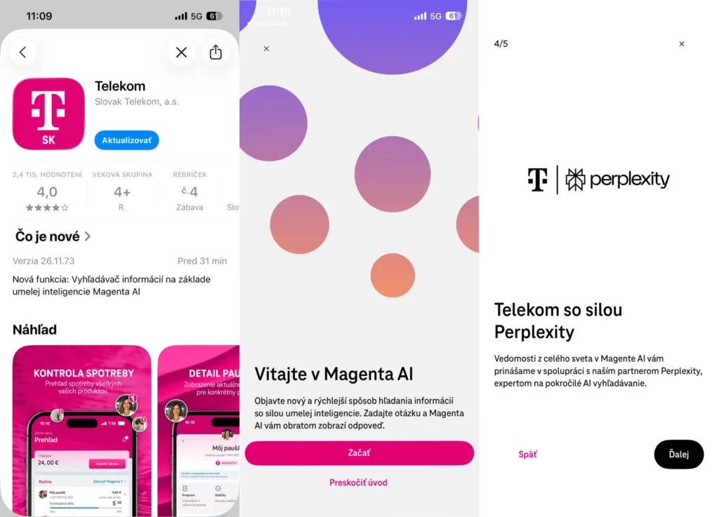 Telekom prináša AI priamo do svojej aplikácie