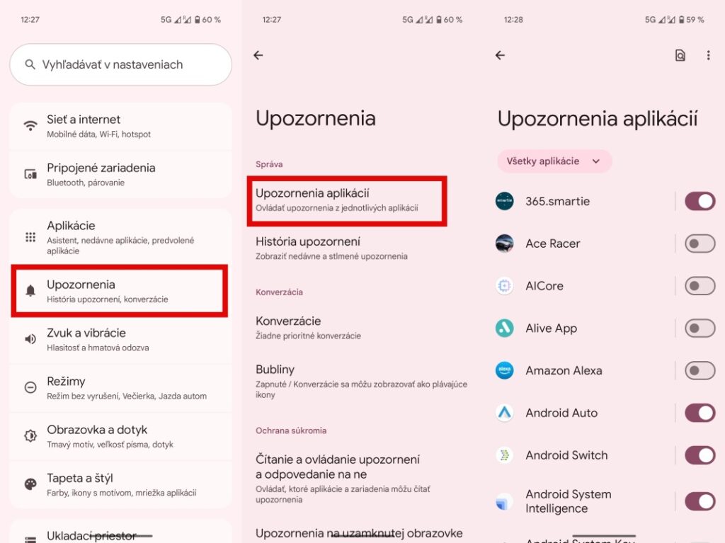 Ako si vypnúť upozornenia pre konkrétne aplikácie?