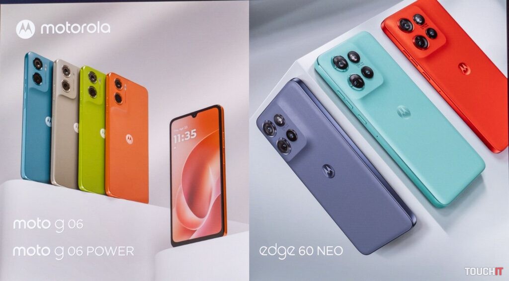 Motorola G06, G06 Powwer a Edge 60 Neo