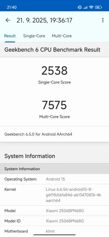 Xiaomi 15T Pro v benchmarkoch
