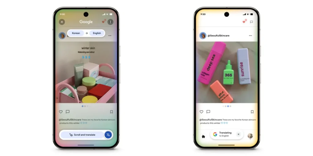 Google vylepšuje Circle to Search pre plynulejší a rýchlejší preklad