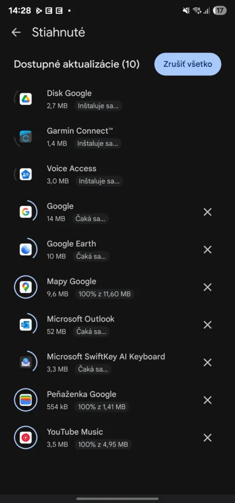 Google Play najnovšie počet súbežných aktualizácií aplikácií opäť zvyšuje z doposiaľ limitovaných troch na šesť