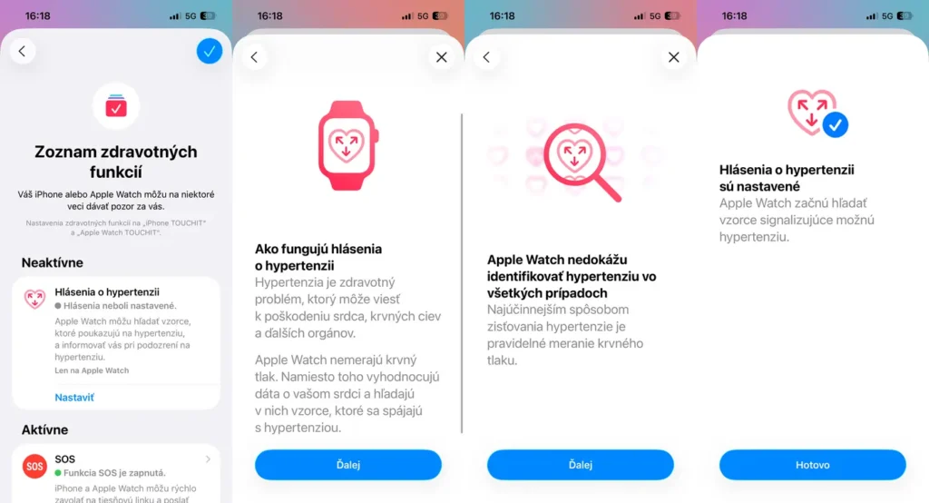 watchOS 26: Hlásenia o hypertenzii