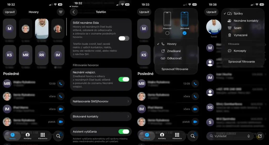iOS 26: Vynovená aplikácia Telefón a zlepšené správy