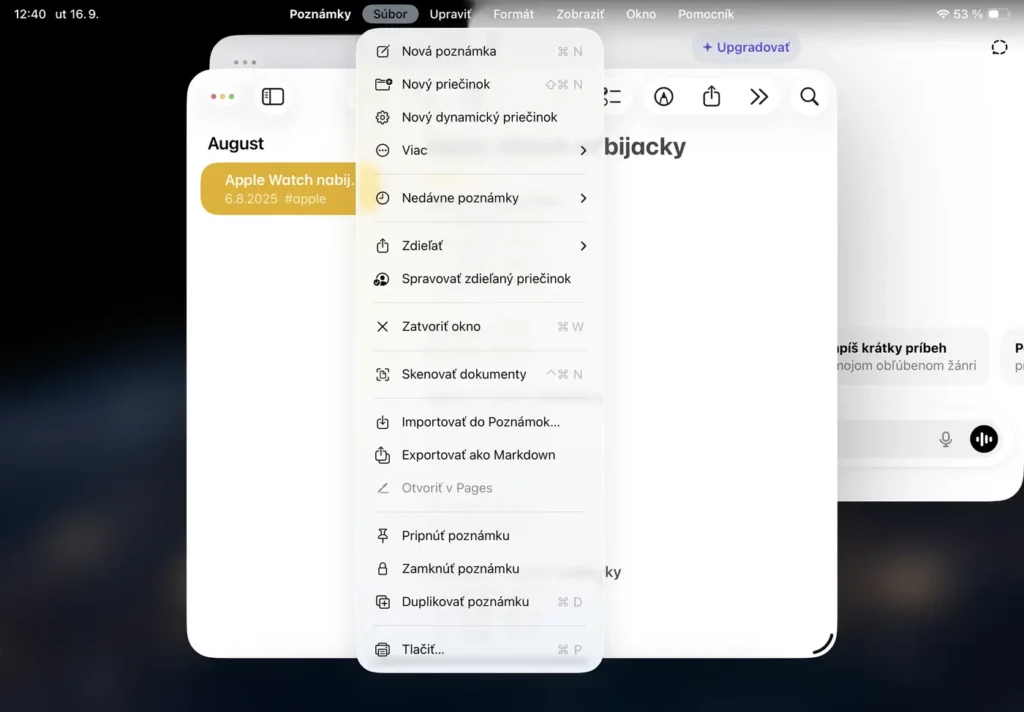 iPadOS 26: Nová horná lišta