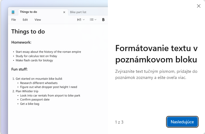 Notepad nove funkcie