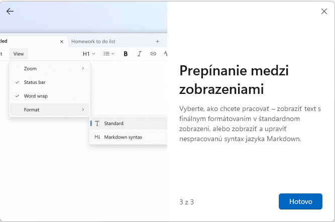 Notepad nove funkcie