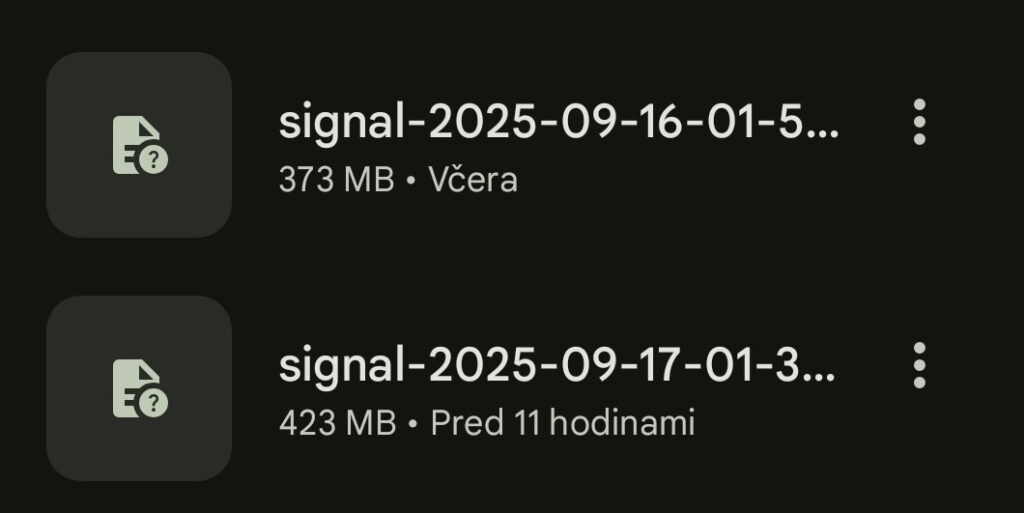 signal backups origins