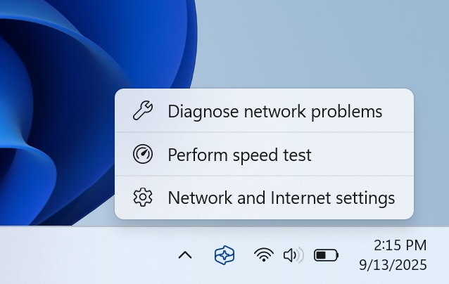 windows network speed test