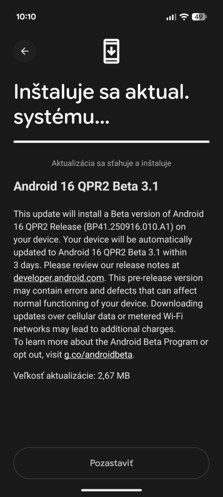 Android 16 QPR2 Beta 3.1