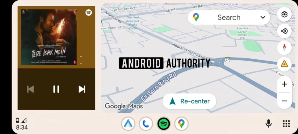 Widget na domovskej obrazovke v Android Auto