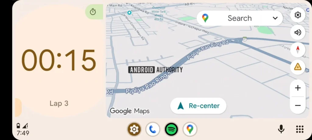 Widget na domovskej obrazovke v Android Auto