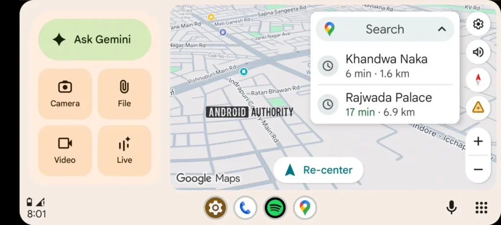 Widget na domovskej obrazovke v Android Auto