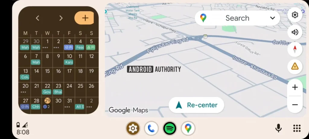 Widget na domovskej obrazovke v Android Auto